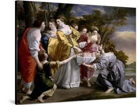 Moses Saved From the Waters', 1633, Italian School-Orazio Gentileschi-Stretched Canvas