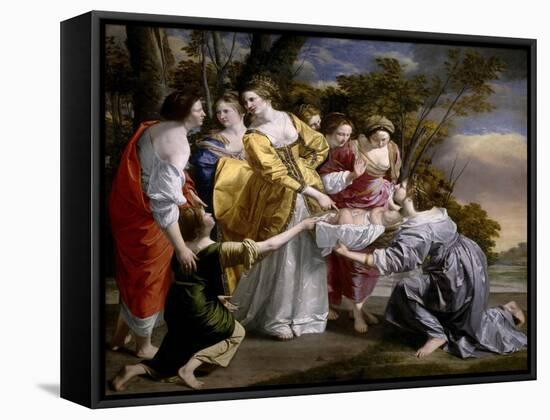 Moses Saved From the Waters', 1633, Italian School-Orazio Gentileschi-Framed Stretched Canvas