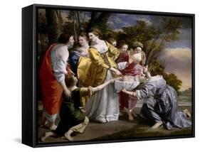 Moses Saved From the Waters', 1633, Italian School-Orazio Gentileschi-Framed Stretched Canvas