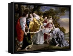 Moses Saved From the Waters', 1633, Italian School-Orazio Gentileschi-Framed Stretched Canvas