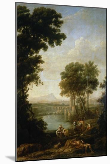 Moses Saved From the Waters of the Nile, 1639-1640-Claude Lorraine-Mounted Giclee Print