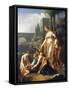 Moses Saved from Water-Adriaen Van Der Werff-Framed Stretched Canvas