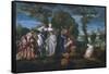 Moses Saved from Waters-Paolo Caliari-Framed Stretched Canvas