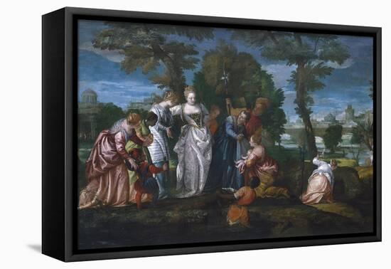 Moses Saved from Waters-Paolo Caliari-Framed Stretched Canvas