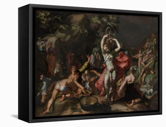 Moses Striking the Rock, 1596-Abraham Bloemaert-Framed Stretched Canvas
