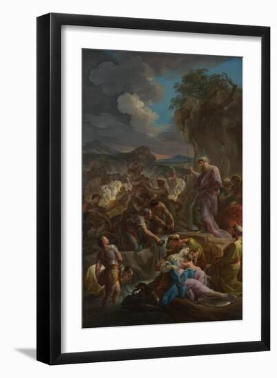 Moses Striking the Rock, 1744-Corrado Giaquinto-Framed Giclee Print