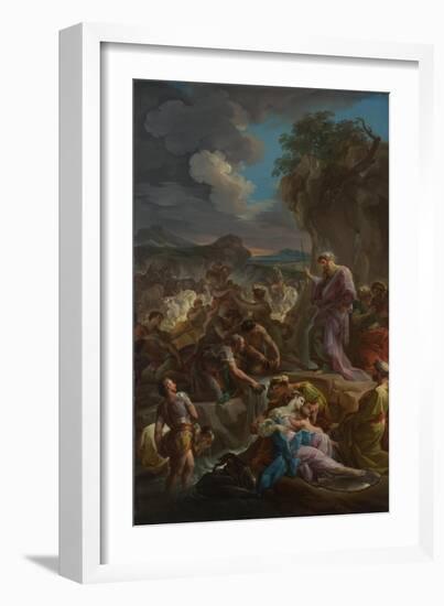 Moses Striking the Rock, 1744-Corrado Giaquinto-Framed Giclee Print