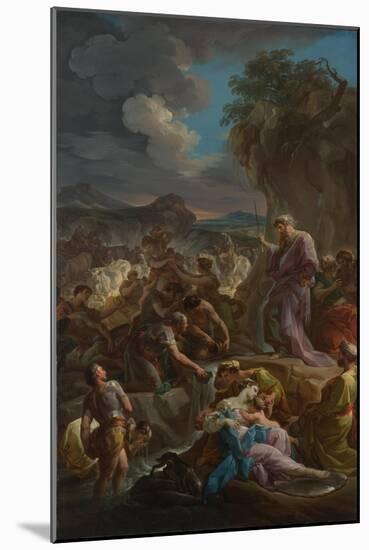 Moses Striking the Rock, 1744-Corrado Giaquinto-Mounted Giclee Print