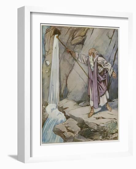 Moses Striking the Rock to Bring Forth Water-Tony Sarg-Framed Giclee Print
