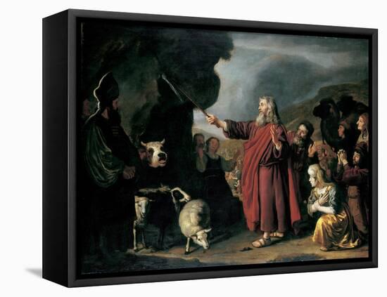 Moses Striking the Rock-Jan Victors-Framed Stretched Canvas