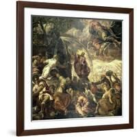 Moses Striking Water from the Rock, 1575-Jacopo Robusti Tintoretto-Framed Giclee Print