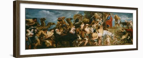 Moses Striking Water from the Rock, c.1645-50-Jacob Jordaens-Framed Giclee Print