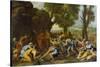 Moses Striking Water from the Rock-Nicolas Poussin-Stretched Canvas