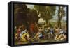 Moses Striking Water from the Rock-Nicolas Poussin-Framed Stretched Canvas