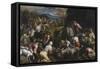 Moses Striking Water from the Rock-Jacopo Bassano-Framed Stretched Canvas