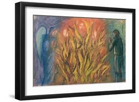 Moses & the burning bush, 1990-Hans Feibusch-Framed Giclee Print