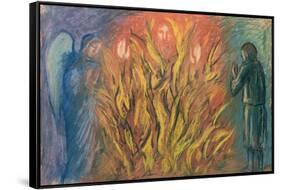 Moses & the burning bush, 1990-Hans Feibusch-Framed Stretched Canvas