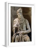 Moses, Tomb of Giulio II-Michelangelo-Framed Art Print