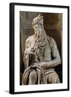 Moses, Tomb of Giulio II-Michelangelo-Framed Art Print