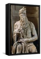 Moses, Tomb of Giulio II-Michelangelo-Framed Stretched Canvas