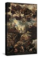 Moses with Bronze Serpent During the Plague of Snakes-Jacopo Robusti Tintoretto-Stretched Canvas