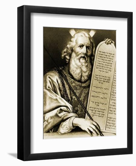 Moses with the Renewed Tablets-Philippe De Champaigne-Framed Giclee Print