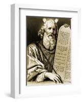 Moses with the Renewed Tablets-Philippe De Champaigne-Framed Giclee Print