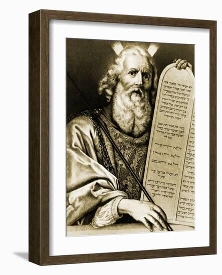 Moses with the Renewed Tablets-Philippe De Champaigne-Framed Giclee Print