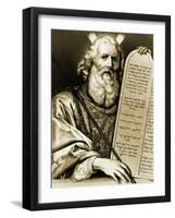 Moses with the Renewed Tablets-Philippe De Champaigne-Framed Giclee Print