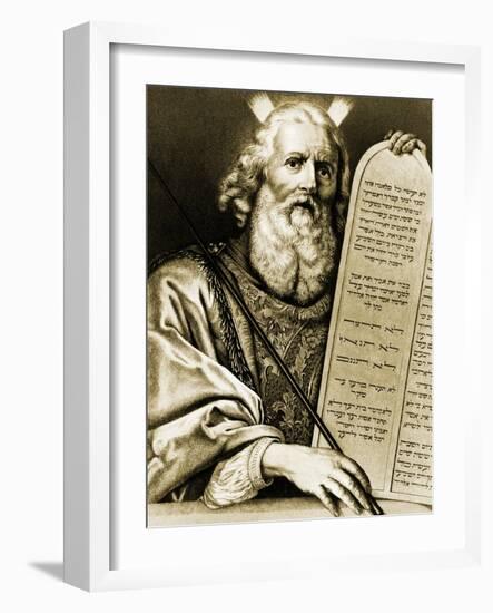 Moses with the Renewed Tablets-Philippe De Champaigne-Framed Giclee Print