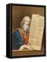 Moses with the Tables of the Law-English-Framed Stretched Canvas