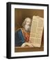 Moses with the Tables of the Law-English-Framed Giclee Print