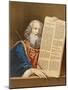 Moses with the Tables of the Law-English-Mounted Giclee Print