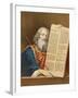 Moses with the Tables of the Law-English-Framed Giclee Print