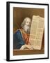 Moses with the Tables of the Law-English-Framed Giclee Print