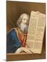 Moses with the Tables of the Law-English-Mounted Giclee Print