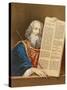 Moses with the Tables of the Law-English-Stretched Canvas