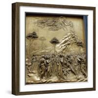 Moses with the Tablets of Law. Gates of Paradise. Baptistry. Florence. Italy-null-Framed Giclee Print