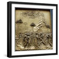 Moses with the Tablets of Law. Gates of Paradise. Baptistry. Florence. Italy-null-Framed Giclee Print