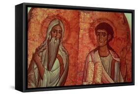 Moses with the Tablets of the Law, 6th Century Wallpainting-null-Framed Stretched Canvas