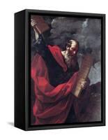 Moses with the Tablets of the Law-Guido Reni-Framed Stretched Canvas