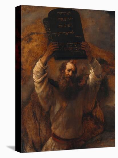 Moses with the Ten Commandments, 1659-Rembrandt van Rijn-Stretched Canvas