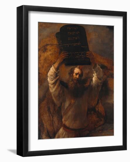 Moses with the Ten Commandments, 1659-Rembrandt van Rijn-Framed Giclee Print