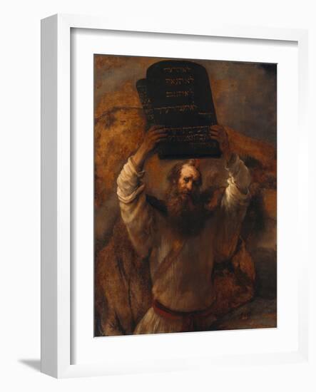 Moses with the Ten Commandments, 1659-Rembrandt van Rijn-Framed Giclee Print