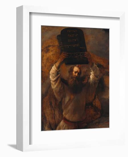 Moses with the Ten Commandments, 1659-Rembrandt van Rijn-Framed Giclee Print