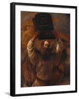 Moses with the Ten Commandments, 1659-Rembrandt van Rijn-Framed Premium Giclee Print