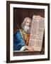 Moses with the Ten Commandments, Mid 19th Century-null-Framed Giclee Print