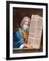 Moses with the Ten Commandments, Mid 19th Century-null-Framed Giclee Print