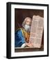 Moses with the Ten Commandments, Mid 19th Century-null-Framed Premium Giclee Print