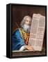 Moses with the Ten Commandments, Mid 19th Century-null-Framed Stretched Canvas